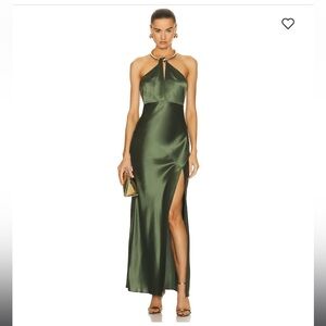 Nicholas Green Halter Sleeveless Gown